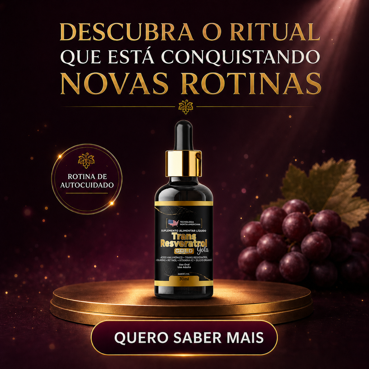 Criativo do ritual de autocuidado com o frasco líquido original